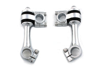 HARLEY Replica 4-1/4 inch Flanders Chrome Riser Set fits 0-  Custom, application for 1 handlebars"