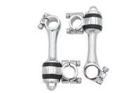 HARLEY Replica 4-1/4 inch Flanders Chrome Riser Set Fits 0-  Custom, application for 1 handlebars"