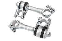 HARLEY Replica 4-1/4 inch Flanders Chrome Riser Set Fits 0-  Custom, application for 1 handlebars"