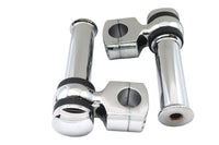 HARLEY 4-1/4 inch Offset Dog Bone Riser Set Chrome Fits 0-  Custom, application for 1 handlebars"