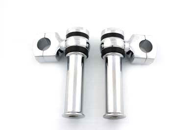HARLEY 4-1/4 inch Offset Dog Bone Riser Set Chrome fits 0-  Custom, application for 1 handlebars"