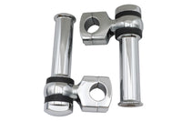 HARLEY 4-1/4 inch Offset Dog Bone Riser Set Chrome Fits 0-  Custom, application for 1 handlebars"