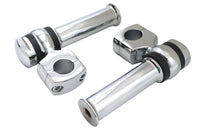 HARLEY 4-1/4 inch Offset Dog Bone Riser Set Chrome Fits 0-  Custom, application for 1 handlebars"