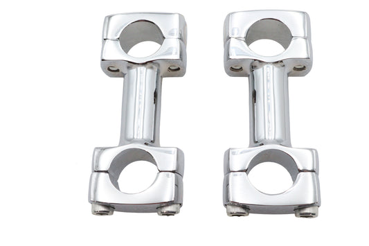 HARLEY 3 inch Dog Bone Riser Set Chrome Fits 0-  Custom, application