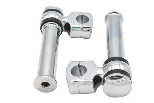 HARLEY 5-1/4 inch Offset Dog Bone Riser Set Chrome Fits 0-  Custom, application