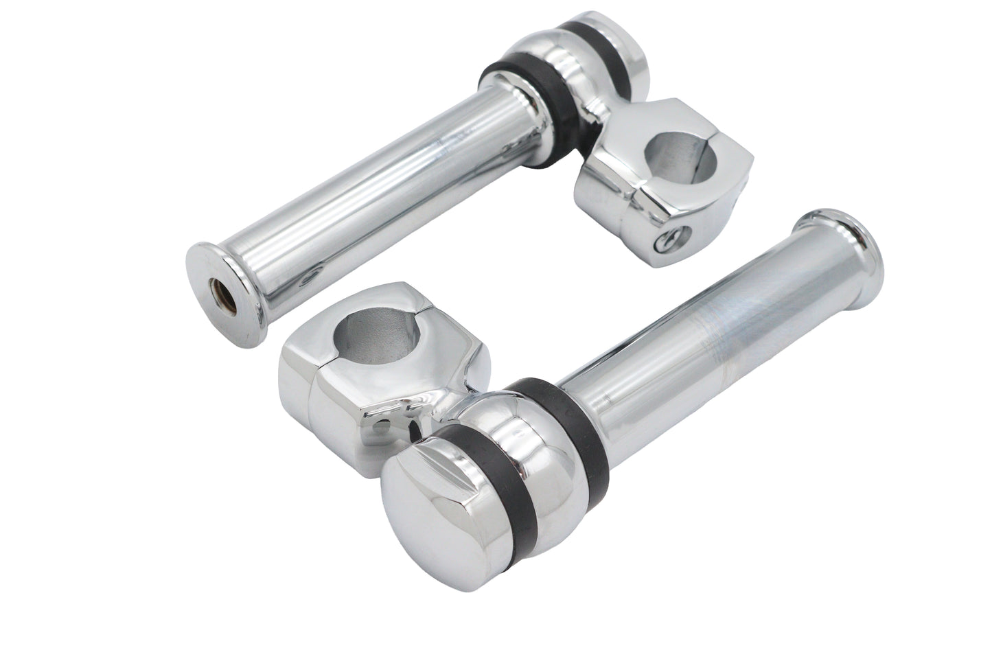 HARLEY 5-1/4 inch Offset Dog Bone Riser Set Chrome Fits 0-  Custom, application