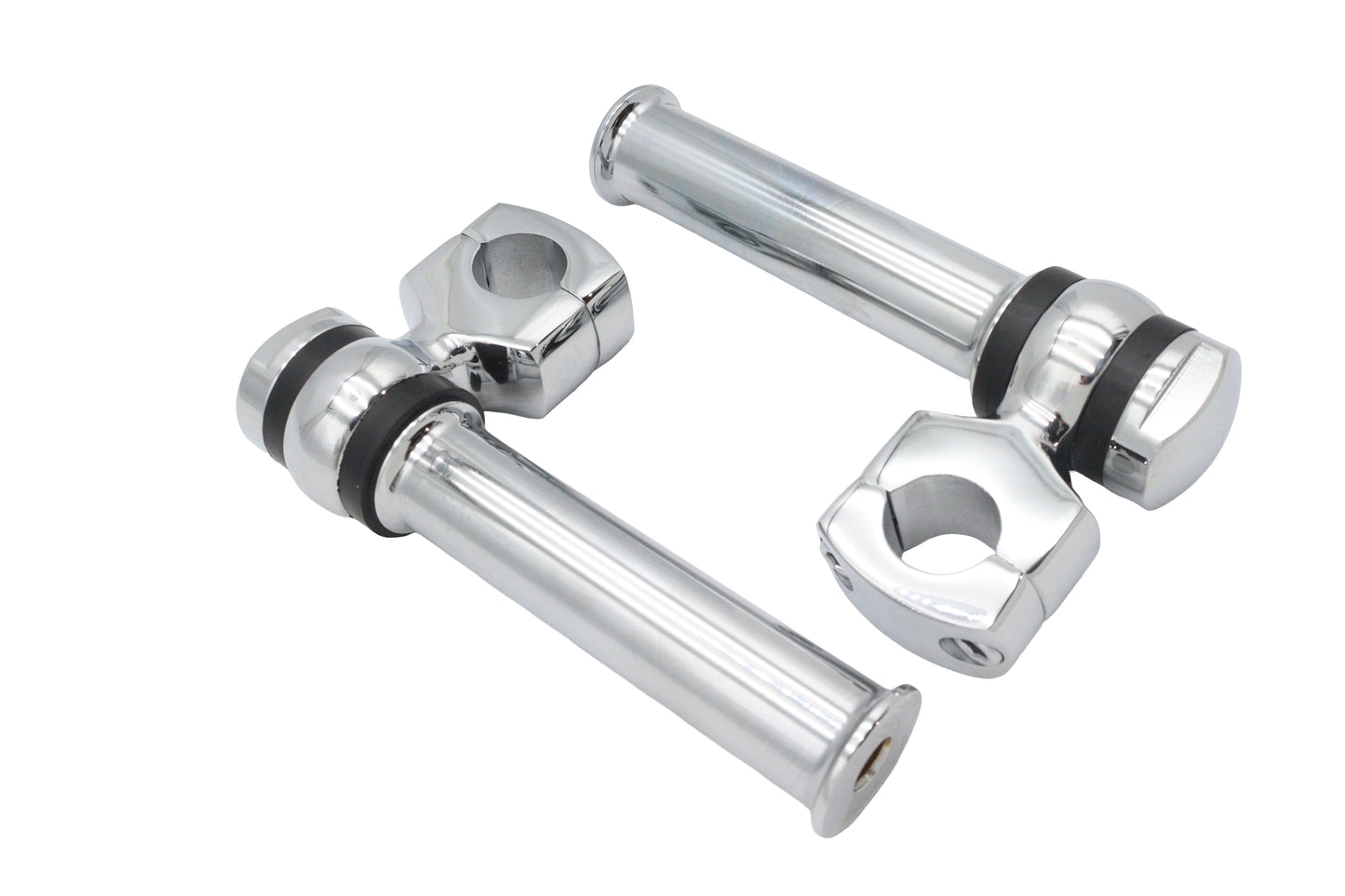 HARLEY 5-1/4 inch Offset Dog Bone Riser Set Chrome Fits 0-  Custom, application