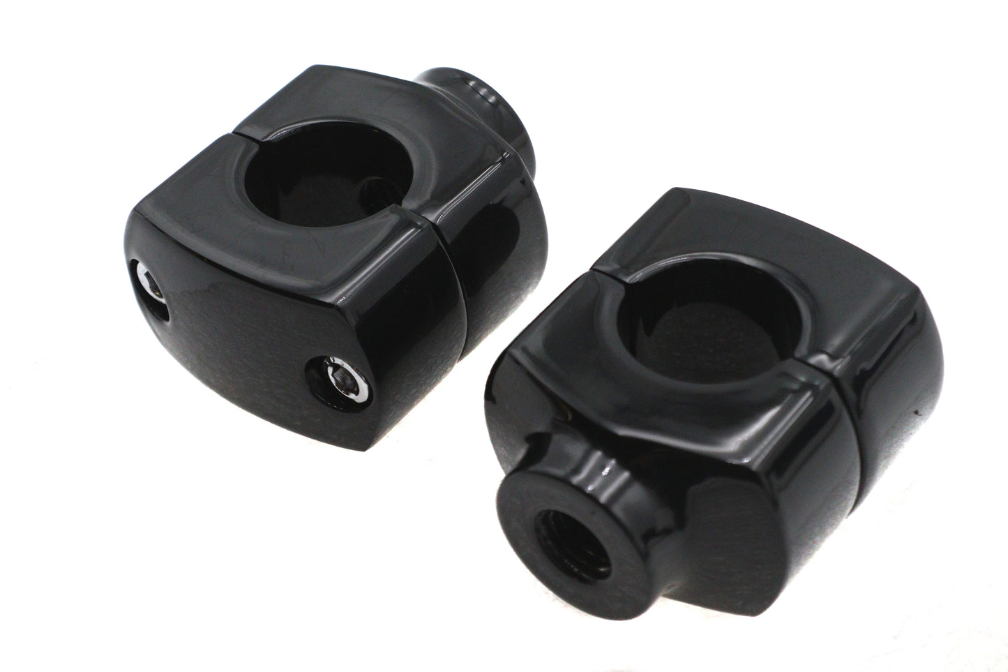 HARLEY 1-1/2 inch Short Riser Set Black Fits 0-  Custom, application
