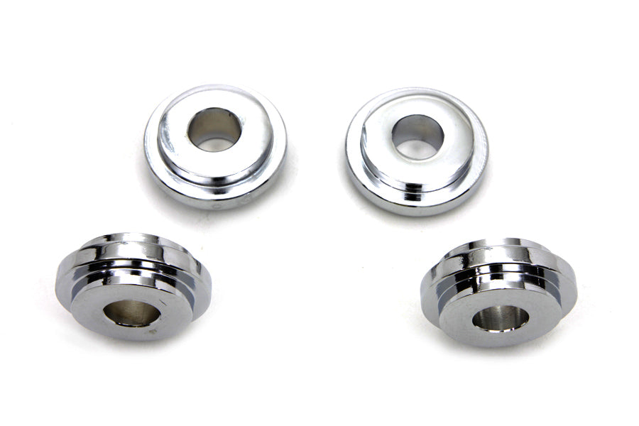 HARLEY Chrome Solid Riser Mount Set Fits 1973-1984 FX,   1982-1994 FXR,   1982-1994 FXR,   1991-2017