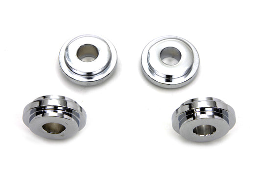 HARLEY Chrome Solid Riser Mount Set Fits 1973-1984 FX,   1982-1994 FXR,   1982-1994 FXR,   1991-2017