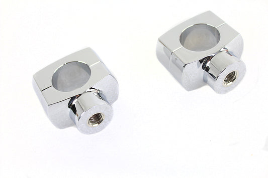 HARLEY 1-1/4 inch Shorty Riser Set Chrome fits 0-  Custom, application for 1-1/4 handlebars only