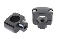 HARLEY 1-1/4 inch Shorty Riser Set Black fits 0-  Custom, application for 1-1/4 handlebars only
