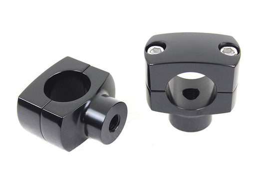 HARLEY 1-1/4 inch Shorty Riser Set Black fits 0-  Custom, application for 1-1/4 handlebars only