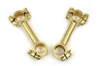 HARLEY 4 inch Dog Bone Riser Set Brass fits 0-  Custom,