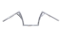 HARLEY 10 inch Z-Bar Handlebar with Wiring Indents and Holes Chrome fits 1982-1984 FL,  1982-1984 FX,  1982-UP XL,  1986-2017 FLST,  1984-2017 FXST,  1982-1994 FXR,  1982-1994 FXR,  1991-2017 FXD,