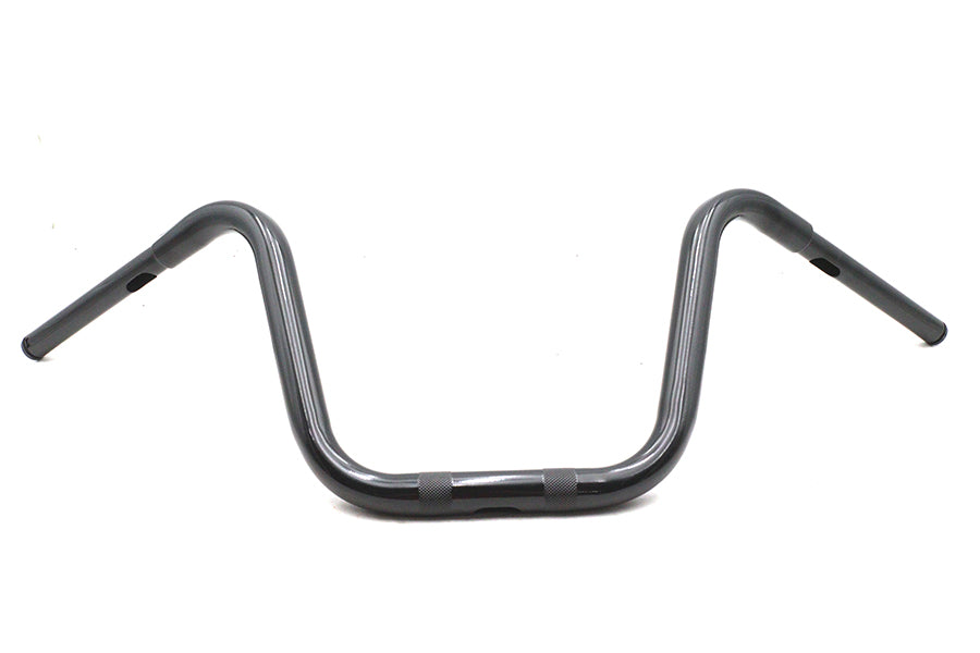 12 inch Mini Ape Hanger Handlebar with Indents Black
