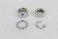 HARLEY Rear Axle Spacer Set Smooth Style Chrome fits 2008-UP FLT, Rear Fitment with 1 Axle"
