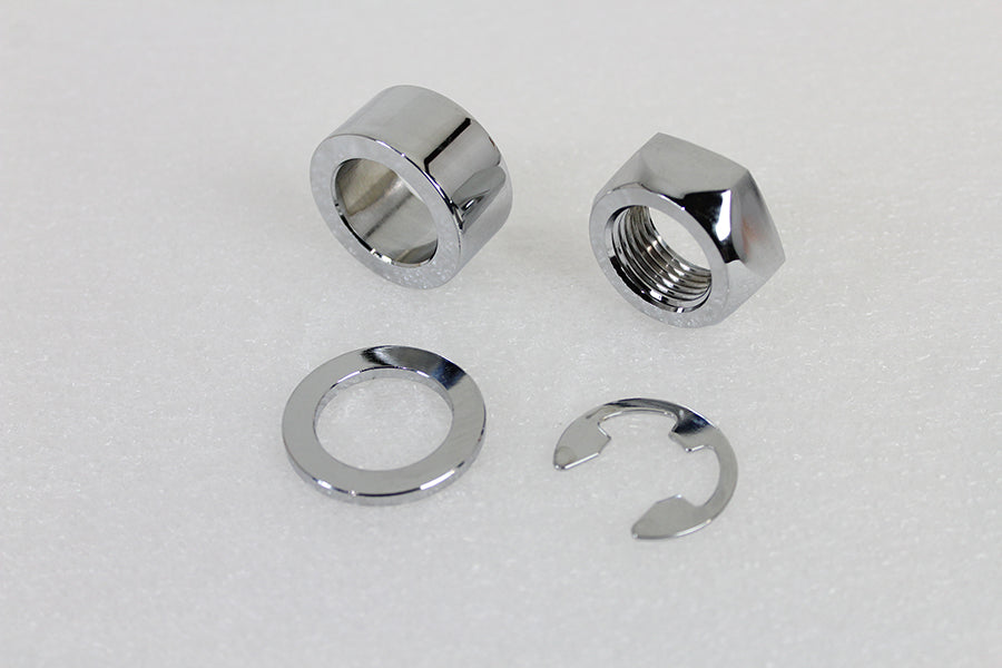 HARLEY Rear Axle Spacer Set Smooth Style Chrome fits 2008-UP FLT, Rear Fitment with 1 Axle"