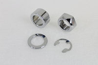 HARLEY Rear Axle Spacer Set Smooth Style Chrome fits 2008-UP FLT, Rear Fitment with 1 Axle"
