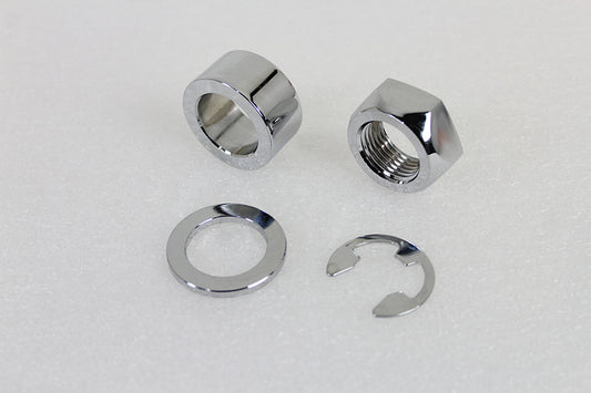 HARLEY Rear Axle Spacer Set Smooth Style Chrome fits 2008-UP FLT, Rear Fitment with 1 Axle"