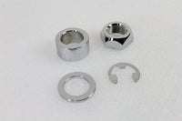 HARLEY Rear Axle Spacer Set Smooth Style Chrome fits 2008-UP FLT, Rear Fitment with 1 Axle"