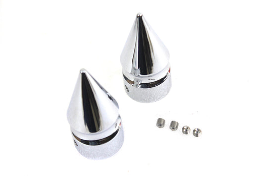 HARLEY Front Axle Nut Cap Set Pike Style Fits 2007-UP FXST,   2008-UP FLT,   2008-2017 FXD,   2008-U