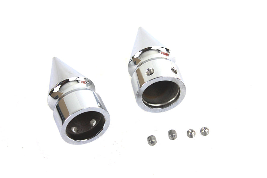 HARLEY Front Axle Nut Cap Set Pike Style Fits 2007-UP FXST,   2008-UP FLT,   2008-2017 FXD,   2008-U