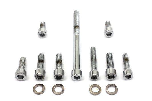 HARLEY Chrome Carburetor Allen Screw Kit Fits 0-  Replacement, application for Super E"