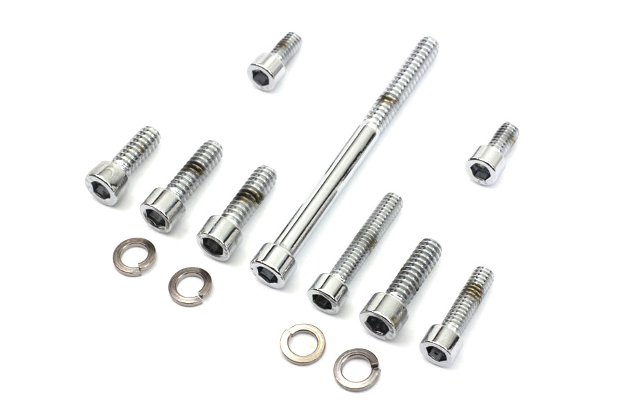 HARLEY Chrome Carburetor Allen Screw Kit Fits 0-  Replacement, application for Super E"