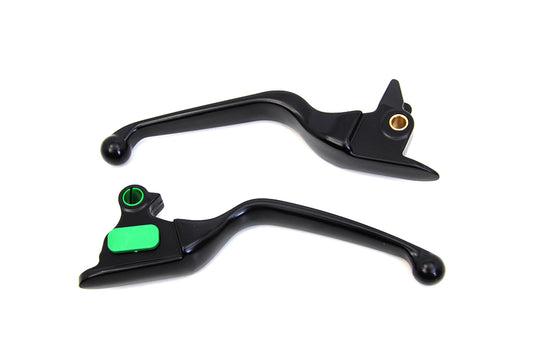 HARLEY Matte Black Smooth Wide Hand Lever Set Fits 2017-2022 FXSB,   2015-2022 FLSTN,   2015-2022 FL