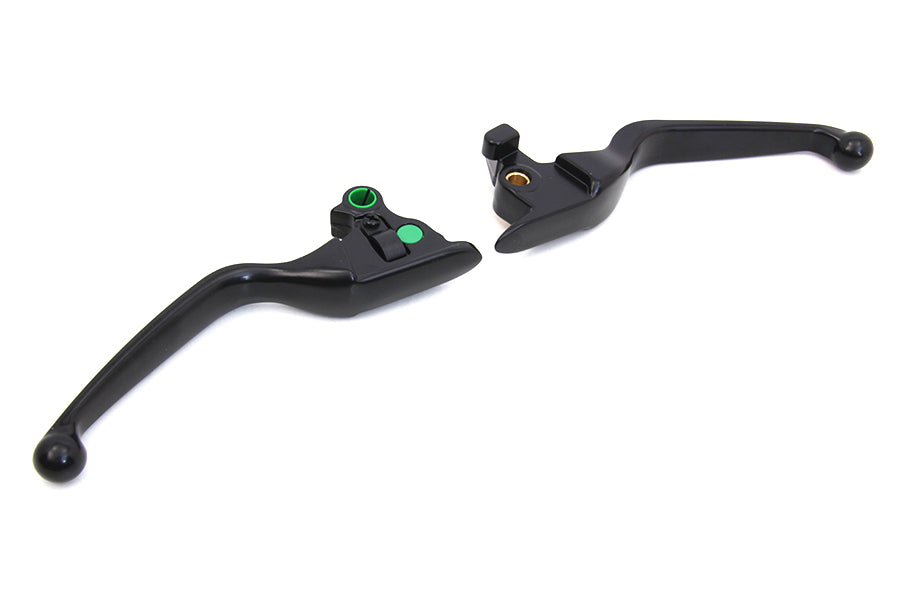 HARLEY Matte Black Smooth Wide Hand Lever Set Fits 2017-2022 FXSB,   2015-2022 FLSTN,   2015-2022 FL