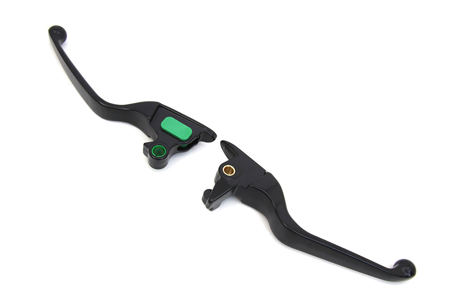 HARLEY Matte Black Smooth Wide Hand Lever Set Fits 2017-2022 FXSB,   2015-2022 FLSTN,   2015-2022 FL