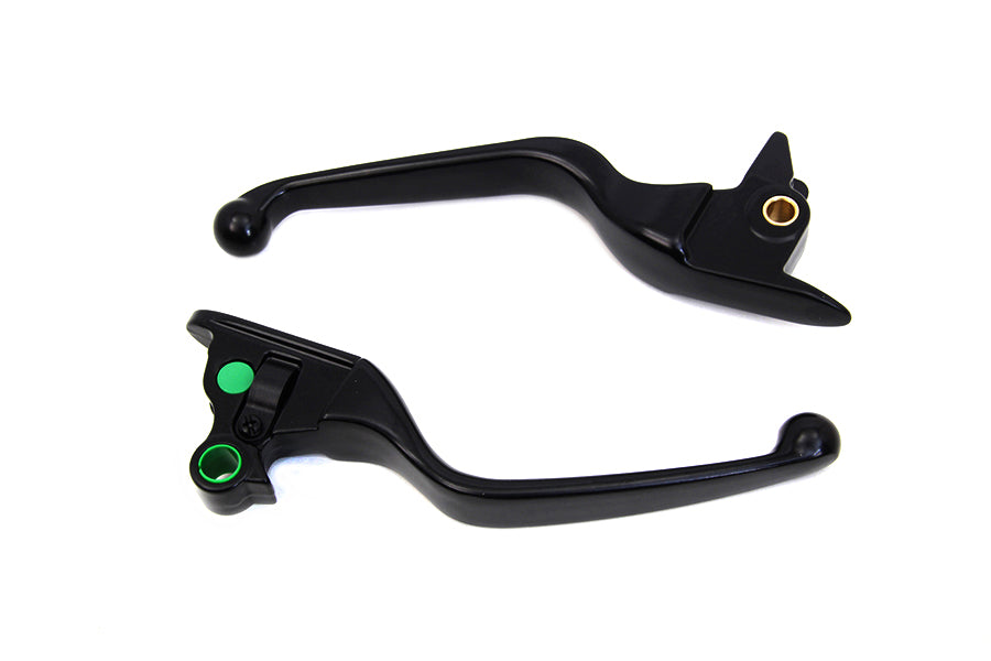 HARLEY Matte Black Smooth Wide Hand Lever Set Fits 2017-2022 FXSB,   2015-2022 FLSTN,   2015-2022 FL