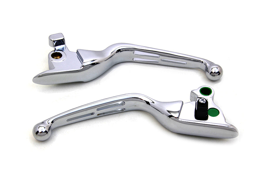 HARLEY Chrome 3-Slot Wide Hand Lever Set Fits 2015-2017 FXSB,   2015-2017 FLSTN,   2015-2017 FLSTF,