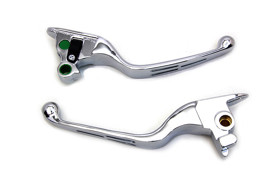 HARLEY Chrome 3-Slot Wide Hand Lever Set Fits 2015-2017 FXSB,   2015-2017 FLSTN,   2015-2017 FLSTF,