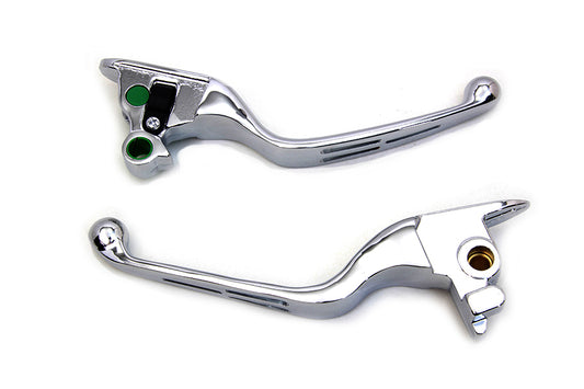 HARLEY Chrome 3-Slot Wide Hand Lever Set Fits 2015-2017 FXSB,   2015-2017 FLSTN,   2015-2017 FLSTF,