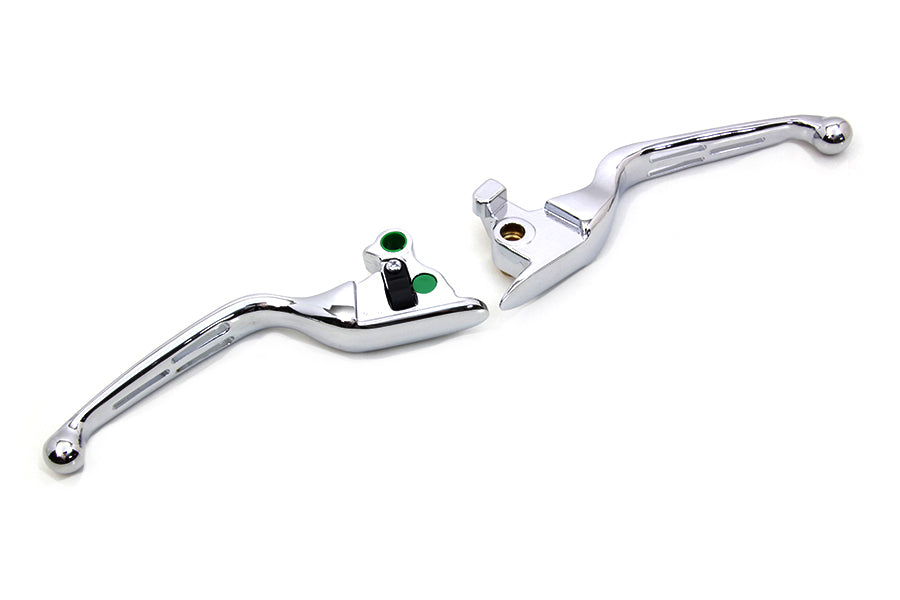 HARLEY Chrome 3-Slot Wide Hand Lever Set Fits 2015-2017 FXSB,   2015-2017 FLSTN,   2015-2017 FLSTF,