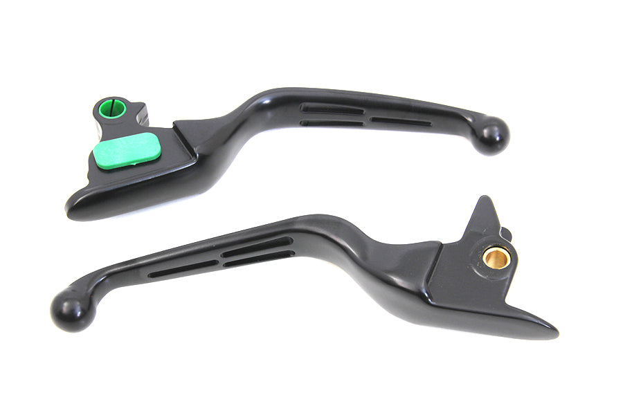 HARLEY Matte Black 3-Slot Wide Hand Lever Set Fits 2015-2017 FXSB,   2015-2017 FLSTN,   2015-2017 FL