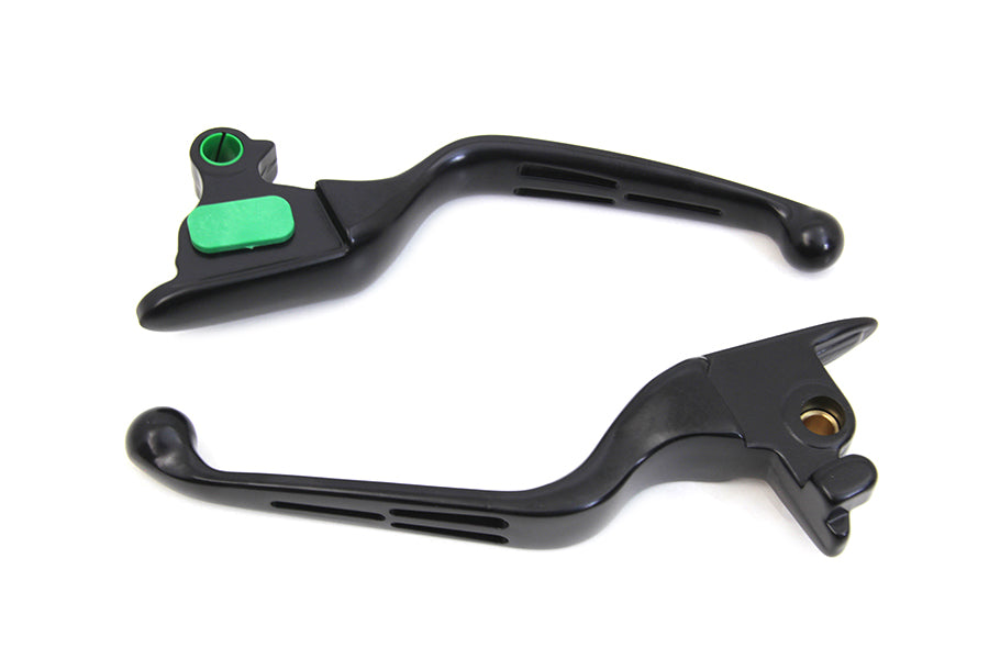 HARLEY Matte Black 3-Slot Wide Hand Lever Set Fits 2015-2017 FXSB,   2015-2017 FLSTN,   2015-2017 FL