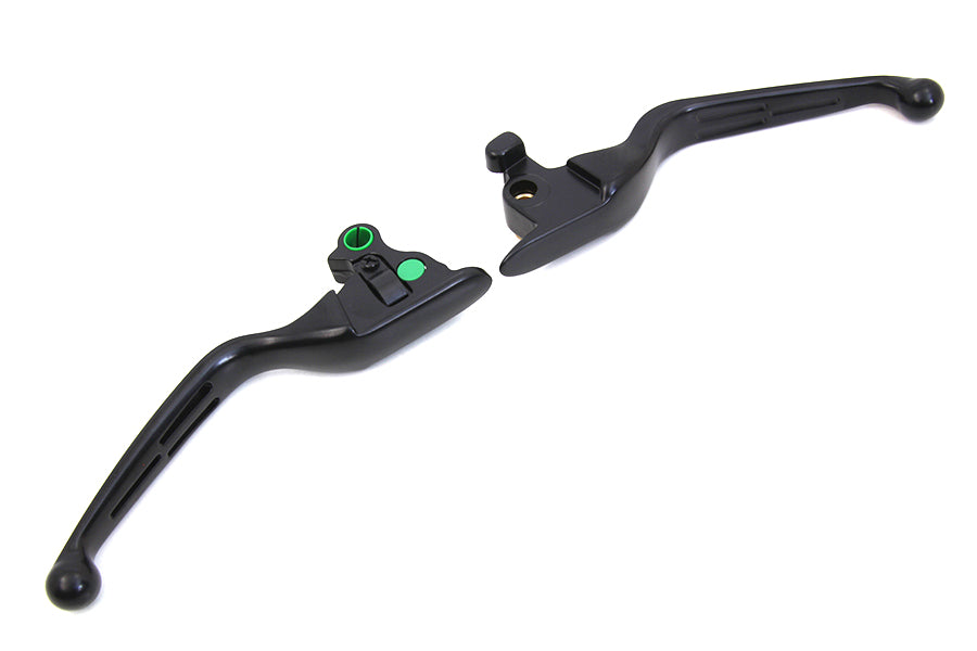 HARLEY Matte Black 3-Slot Wide Hand Lever Set Fits 2015-2017 FXSB,   2015-2017 FLSTN,   2015-2017 FL