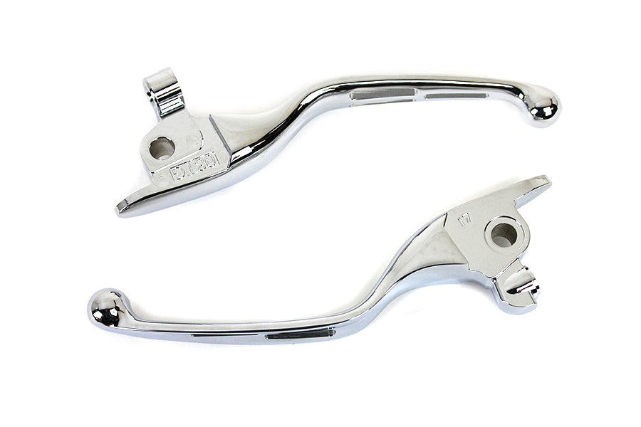 HARLEY M8 Chrome 3-Slot Hand Lever Set with Pin Fits 2017-2020 FLT,