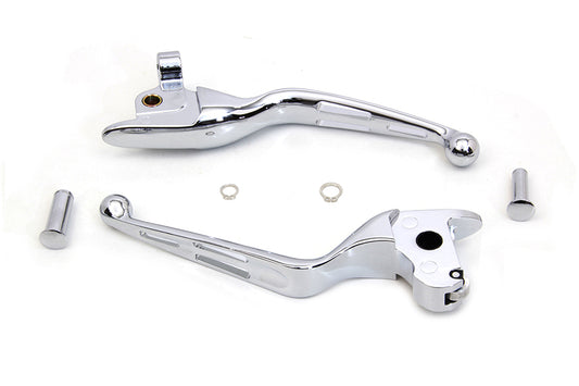 HARLEY Chrome 3-Slot Wide Hand Lever Set Fits 2014-2016 FLT,