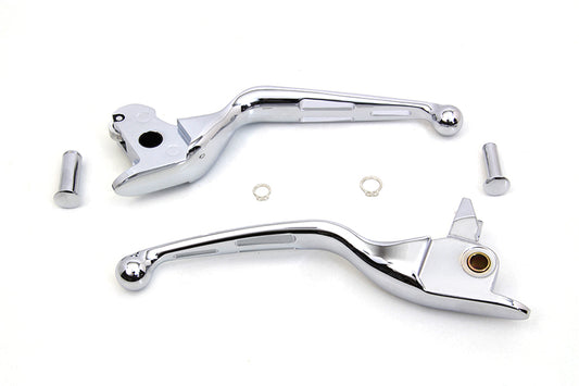 HARLEY Chrome 3-Slot Wide Hand Lever Set Fits 2014-2016 FLT,
