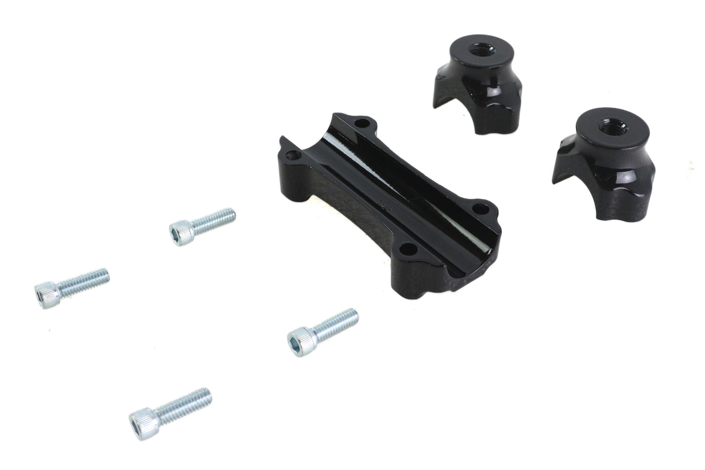 HARLEY Fat 1 inch Riser Set Black fits 0-  Custom, applications for 1-1/4 handlebars"