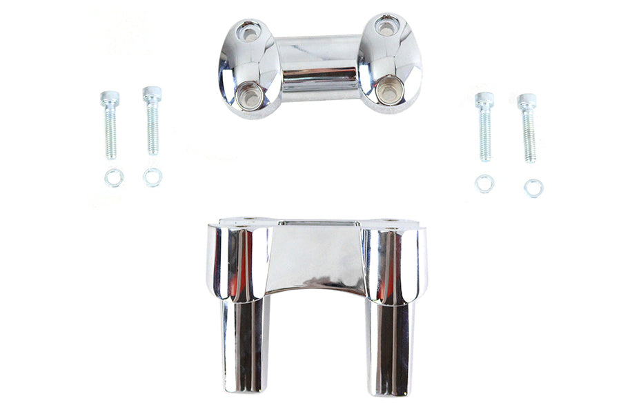 HARLEY 4.1 inch Fat Riser Kit Chrome Fits 0-  Custom, application for 1 handlebars"