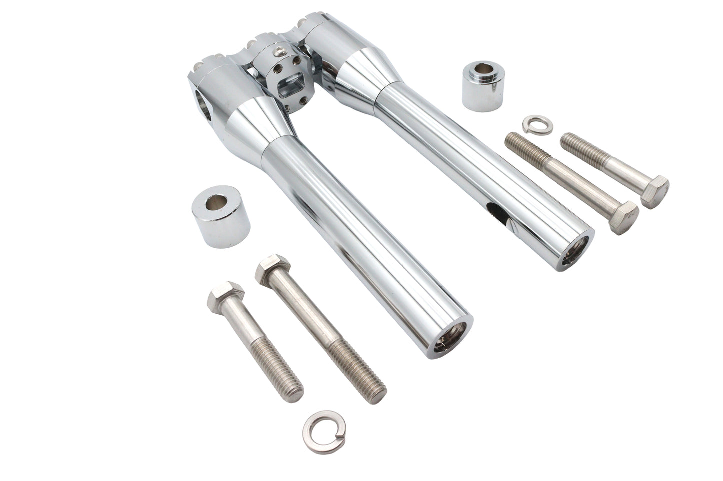 HARLEY Wyatt Gatling 10 inch Baron Style Riser Set Chrome Fits 0-  Custom, application
