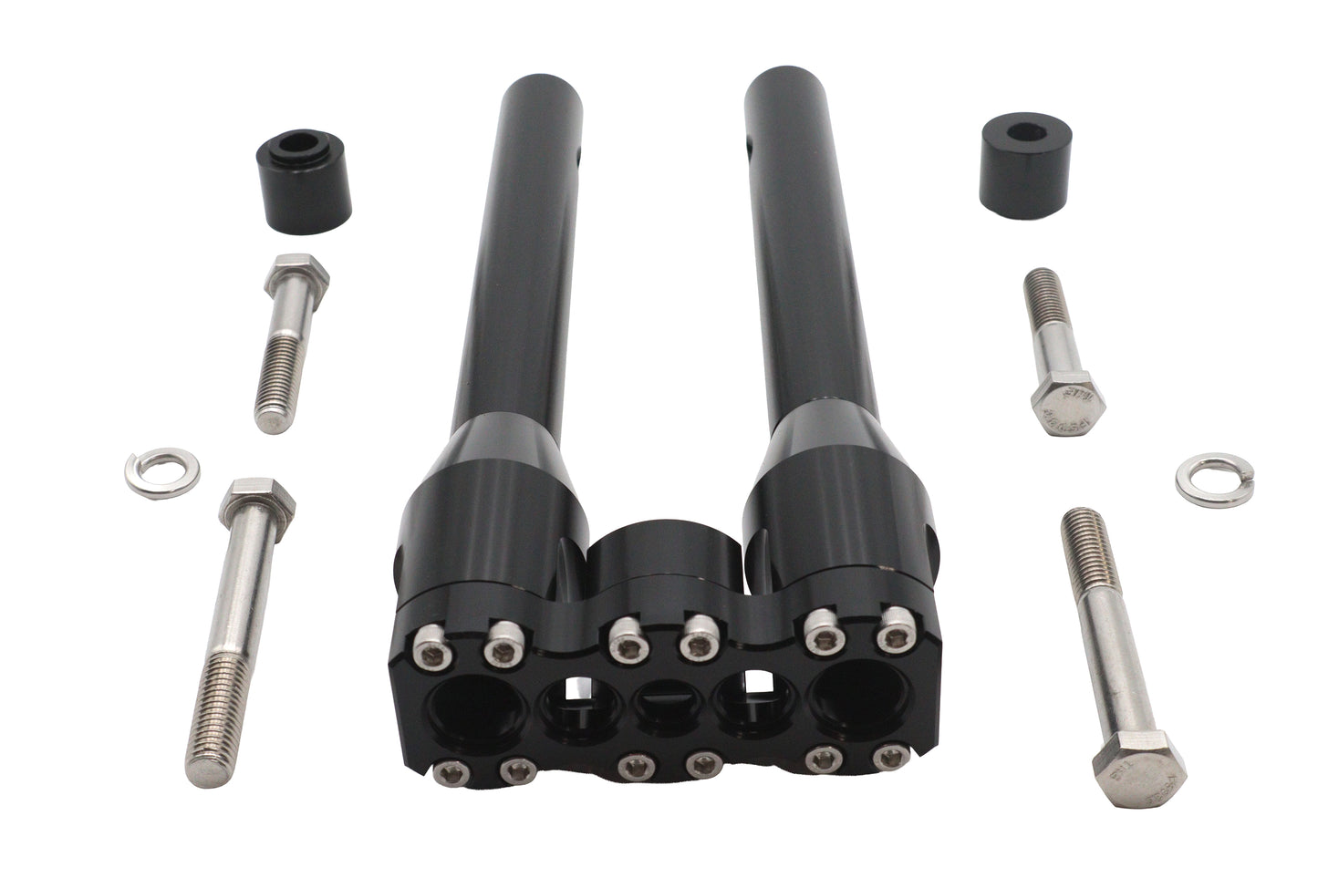 HARLEY Wyatt Gatling 12 inch Baron Style Riser Set Black Fits 0-  Custom, application