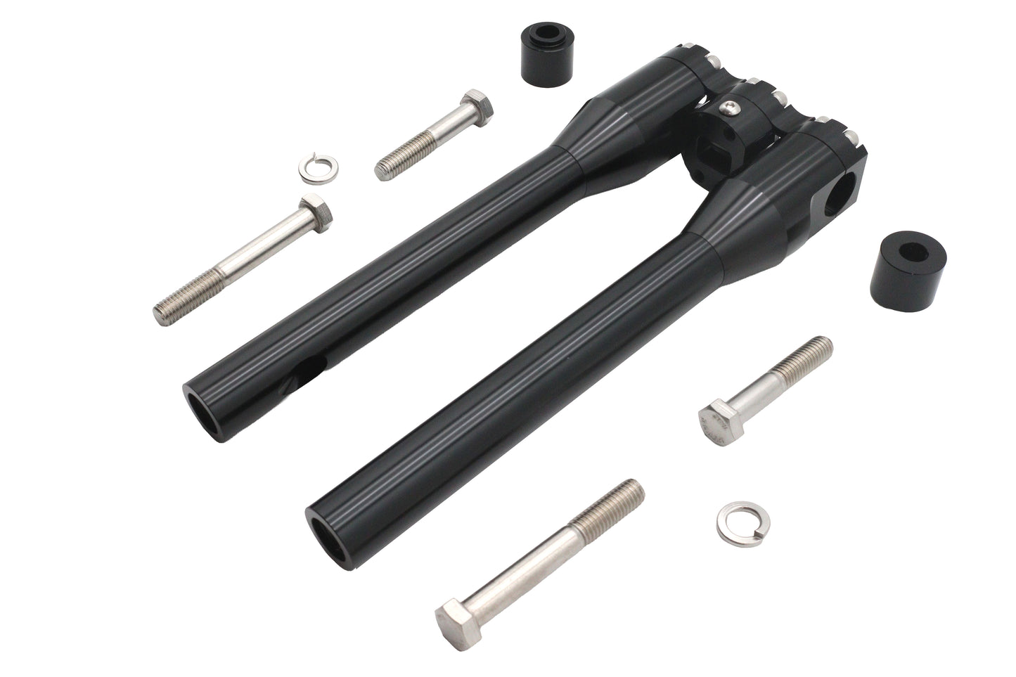 HARLEY Wyatt Gatling 12 inch Baron Style Riser Set Black Fits 0-  Custom, application