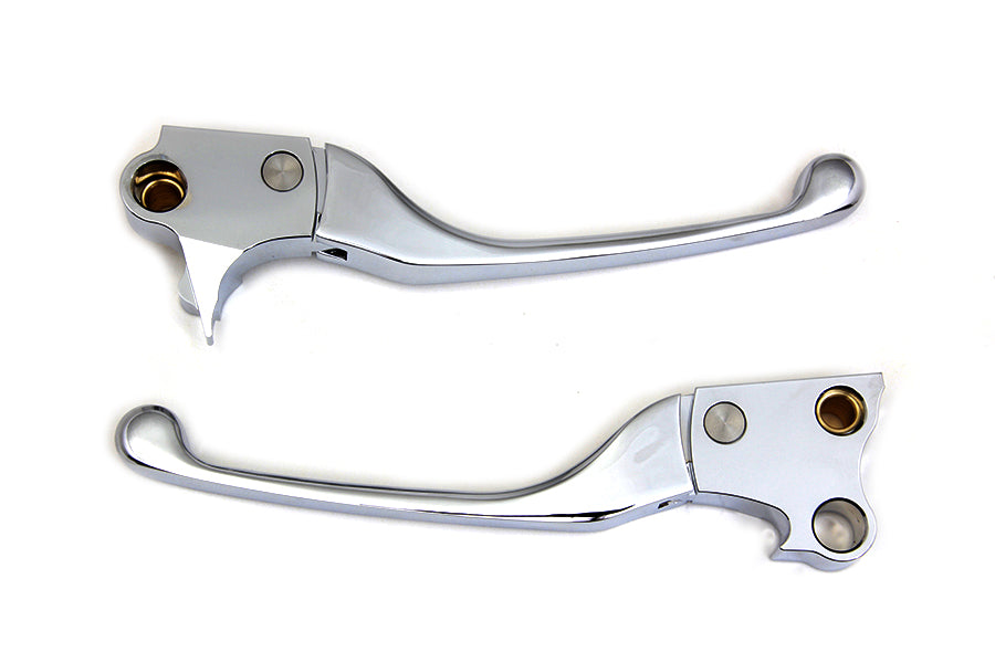 HARLEY Chrome Adjustable Hand Lever Set Fits 1996-2012 FXST,   1996-2012 FLST,   1996-2012 FLT,