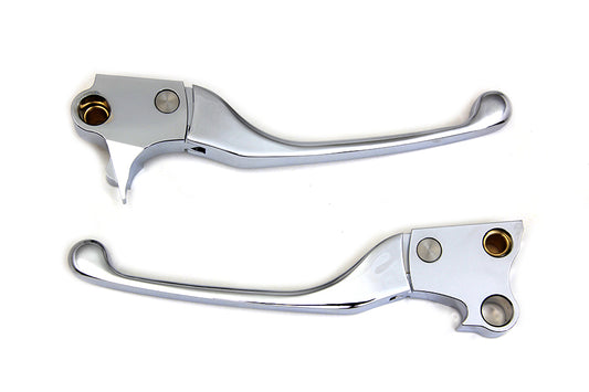HARLEY Chrome Adjustable Hand Lever Set Fits 1996-2012 FXST,   1996-2012 FLST,   1996-2012 FLT,